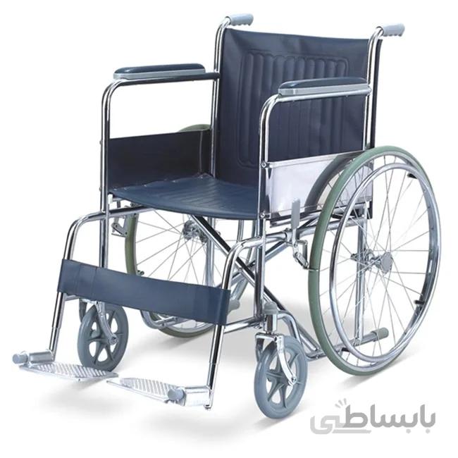 ویلچر ساده 809 با چرخ سنگی