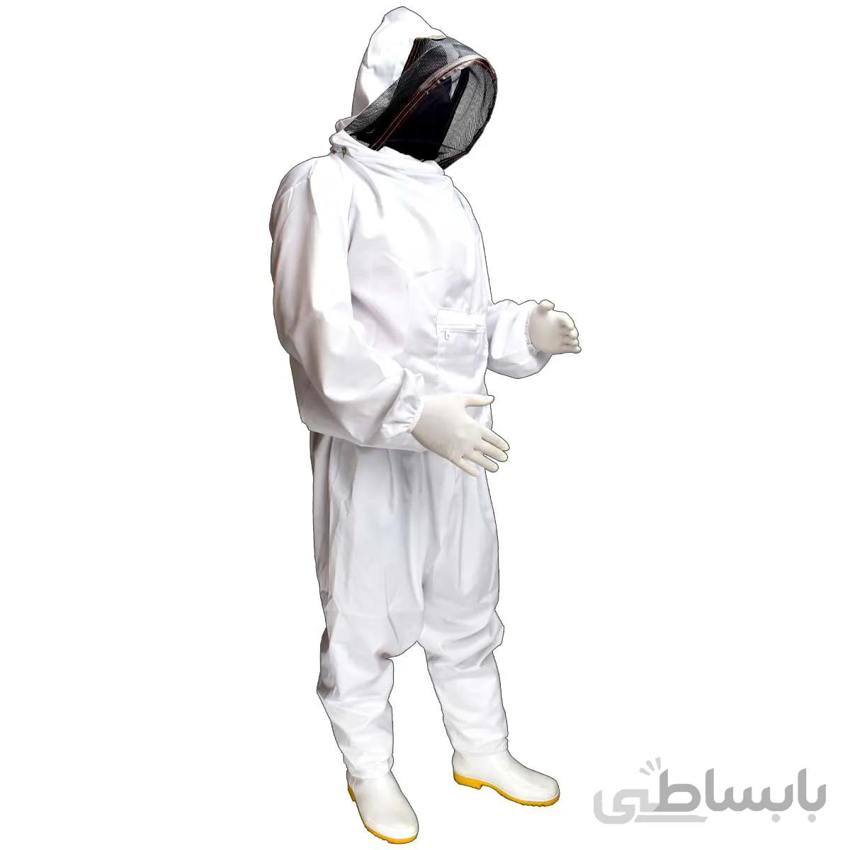 لباس زنبورداری نیم تنه کلاه فضایی و شلوار تترون