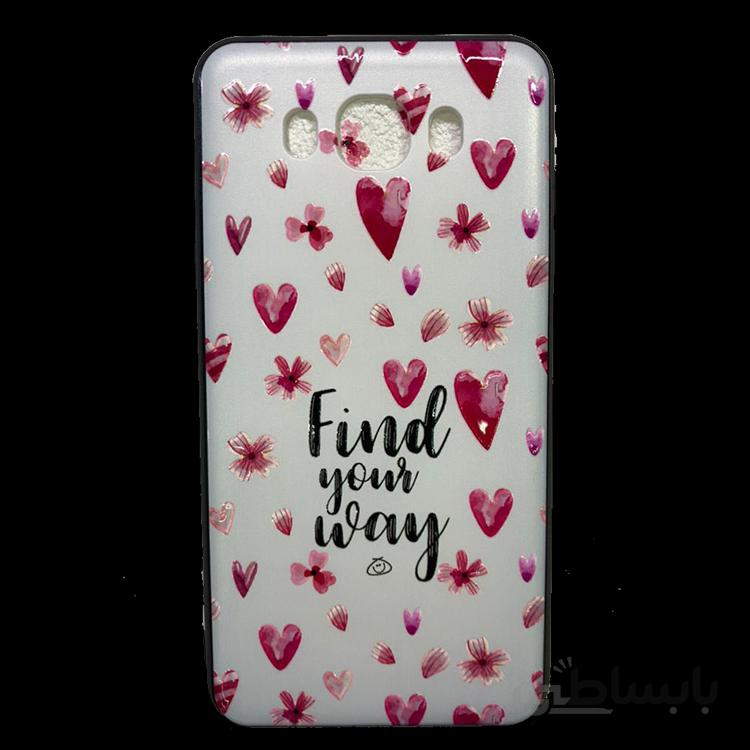 قاب طرح دار سامسونگ J7 2016 طرح گل و قلب/SAMSUNG J710