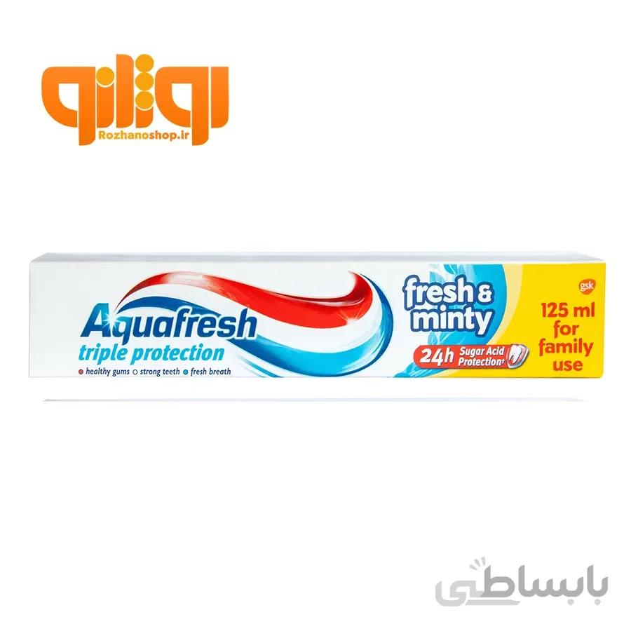 خمیر دندان آکوا فرش مدل Fresh and Minty حجم 125ml