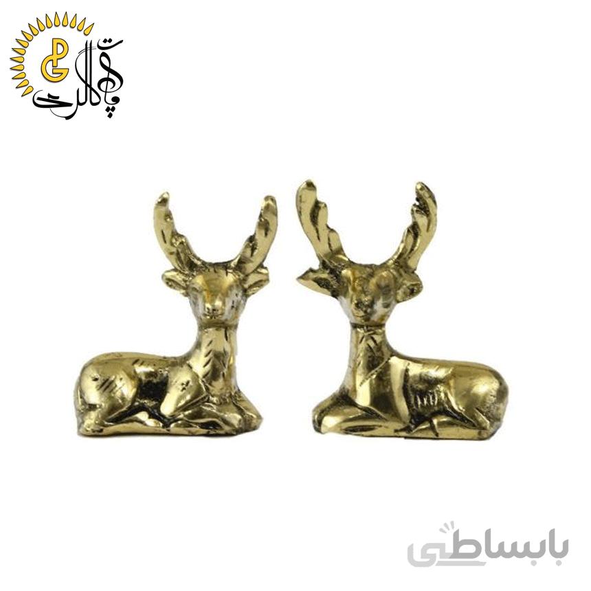 مجسمه آهو برنجی جفت کد 4098
