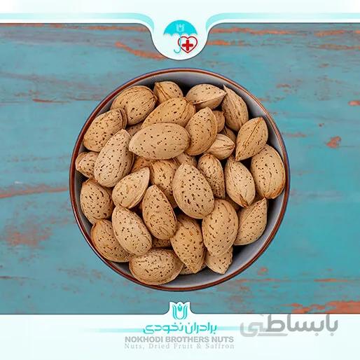بادام پوست کاغذی خام ایرانی