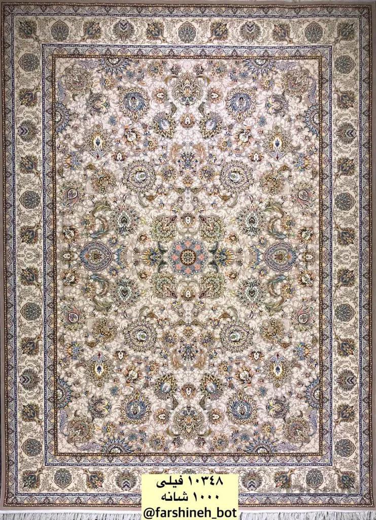 فرش اعیان کاشان طرح 10348 فیلی 1000 شانه تراکم 3000 ا mahris-mahtab-c