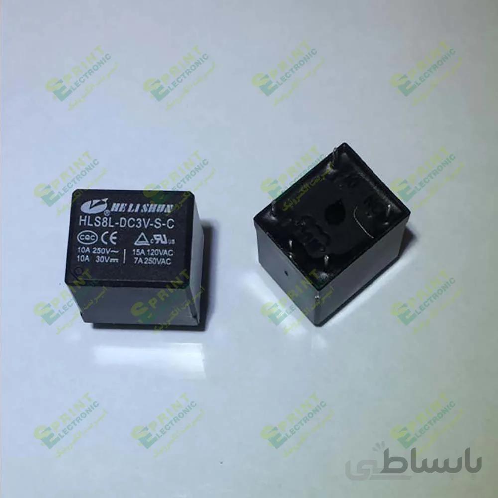 رله 12 ولت پایه میلون 5 پایه 10 آمپر HLS8L-DC12V-S-C