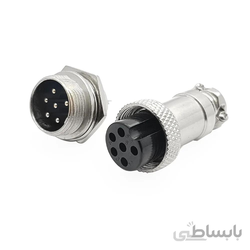 کانکتور متال نظامی 6PIN GX16