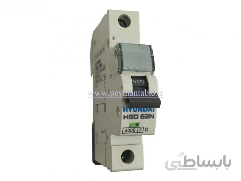 کلید مینیاتوری (mcb) تک پل / تک فاز 40 آمپر هیوندایی