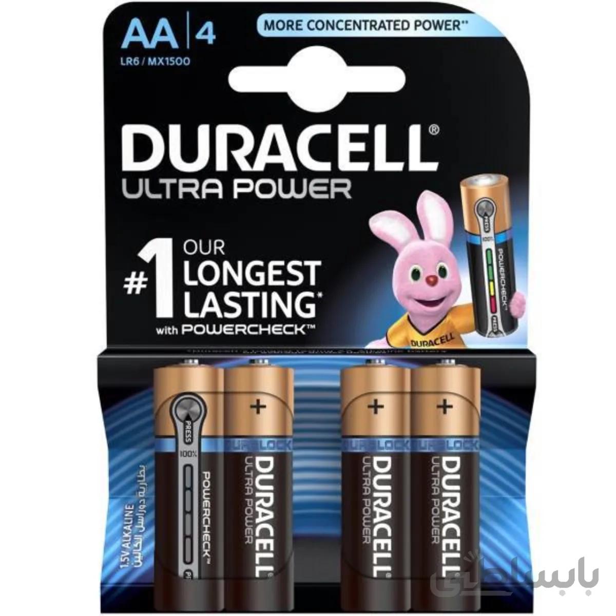 باتری قلمی دوراسل مدل Ultra Power بسته 4 عددی