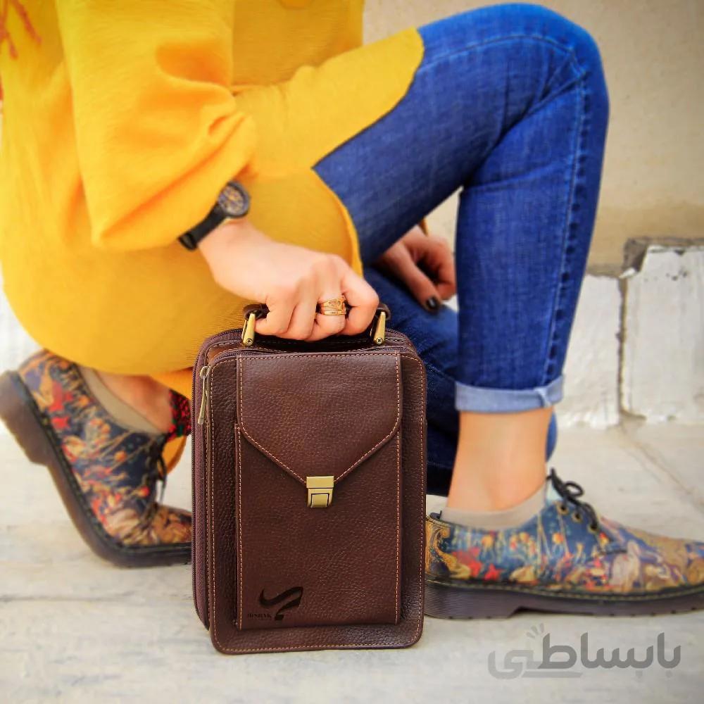 کیف مدارک / کیف کراس بادی / دوشی چرمی ا Document bag / cross body bag / leather douche