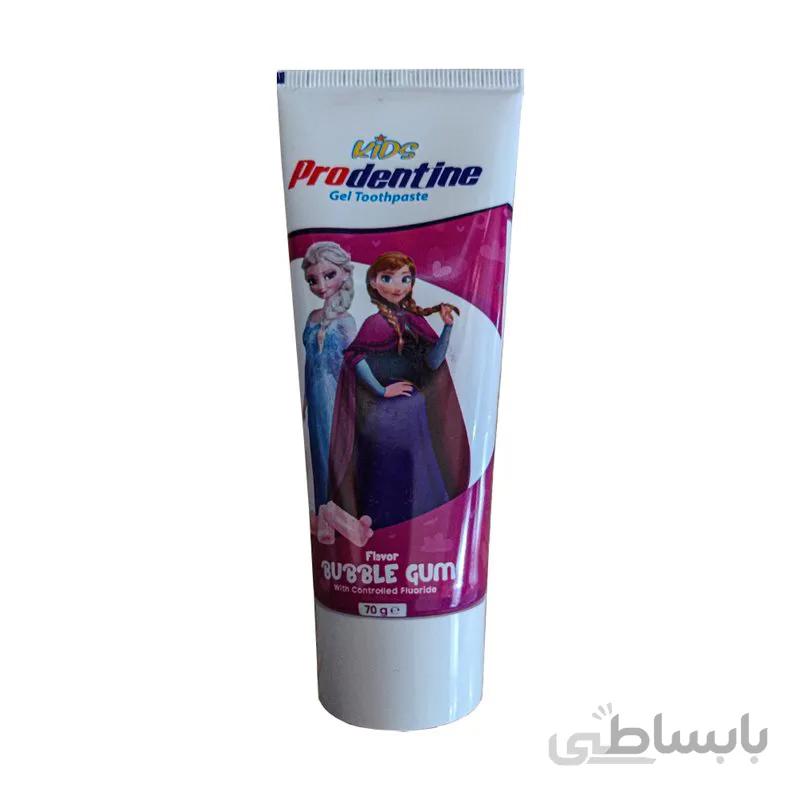 خمیر دندان ژله‌ای کودک پرودنتین مدل آدامس طرح Frozen وزن 70 گرم