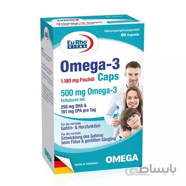 کپسول امگا 3 یوروویتال ا EuRho Vital Omega 3