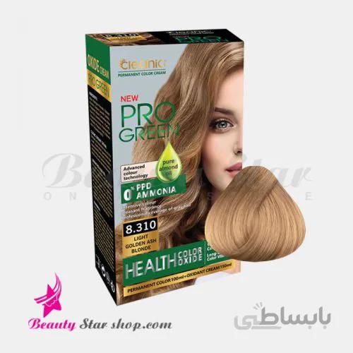کیت رنگ مو بدون آمونیاک کلینیک شماره 8.310 بلوند خاکستری طلایی روشن