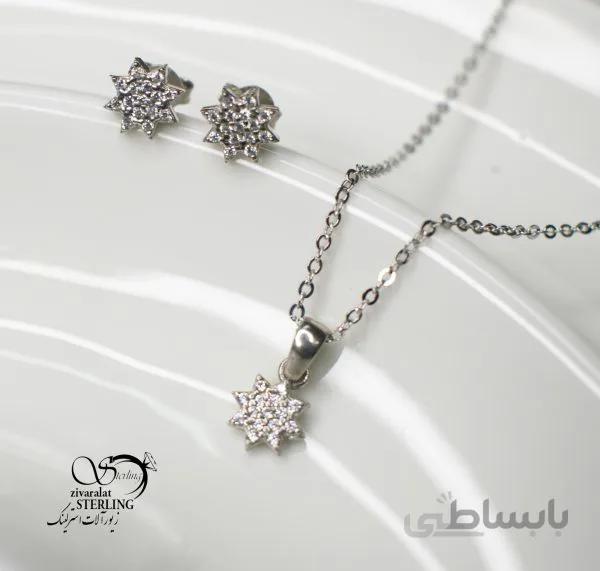 نیمست نقره زنانه طرح گل
