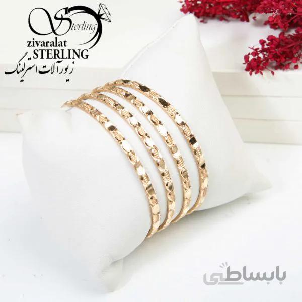 النگو طرح طلا مدل آینه ای