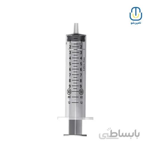 سرنگ ۱۰ سی سی پیستون دار لوئرلاک برنا ا Borna luerlock syringe with piston 10cc