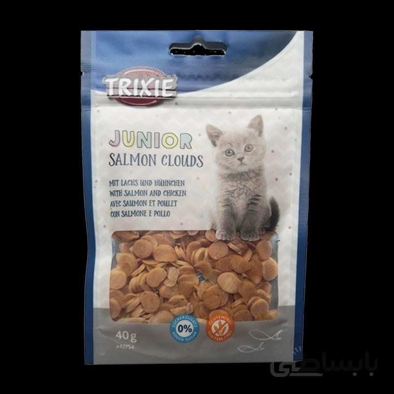 تشویقی بچه گربه تریکسی با طعم سالمون و مرغ Trixie Treat Junior Salmon & Chicken وزن 40 گرم