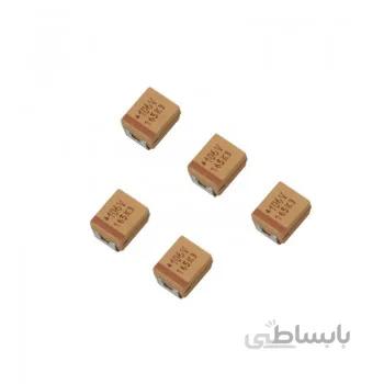 بسته 5 تایی خازن تانتالیوم SMD با ظرفیت 100uF 35V نوع B