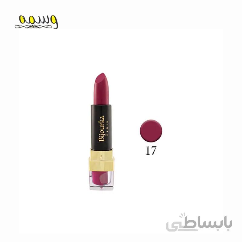 رژلب جامد مات مخملی بیجورکا مدل Long Lasting شماره 17 ا Long Lasting Matte velvet Lip Stick-Bijourka NO.17