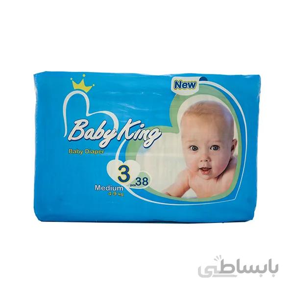پوشک بی بی کینگ سایز ۳ بسته ۳۸ عددی