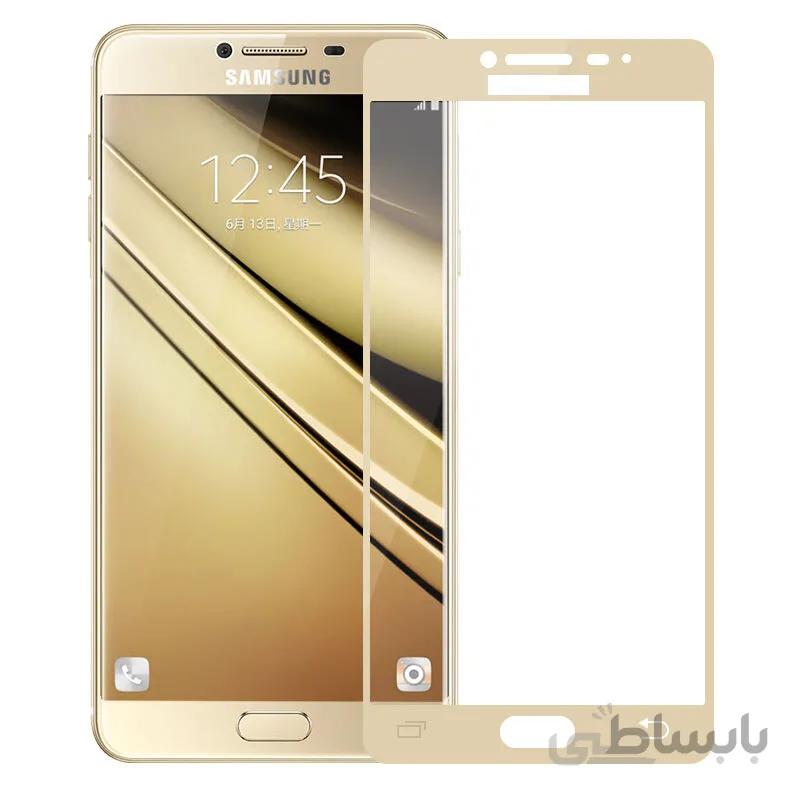 گلس ضد خش و محافظ تمام چسب طلایی SAMSUNG NOTE 5 FULL GOLG