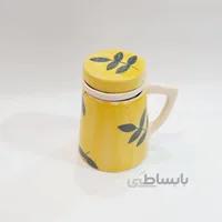 ماگ دمنوش دستساز صافی دار طرح تابان