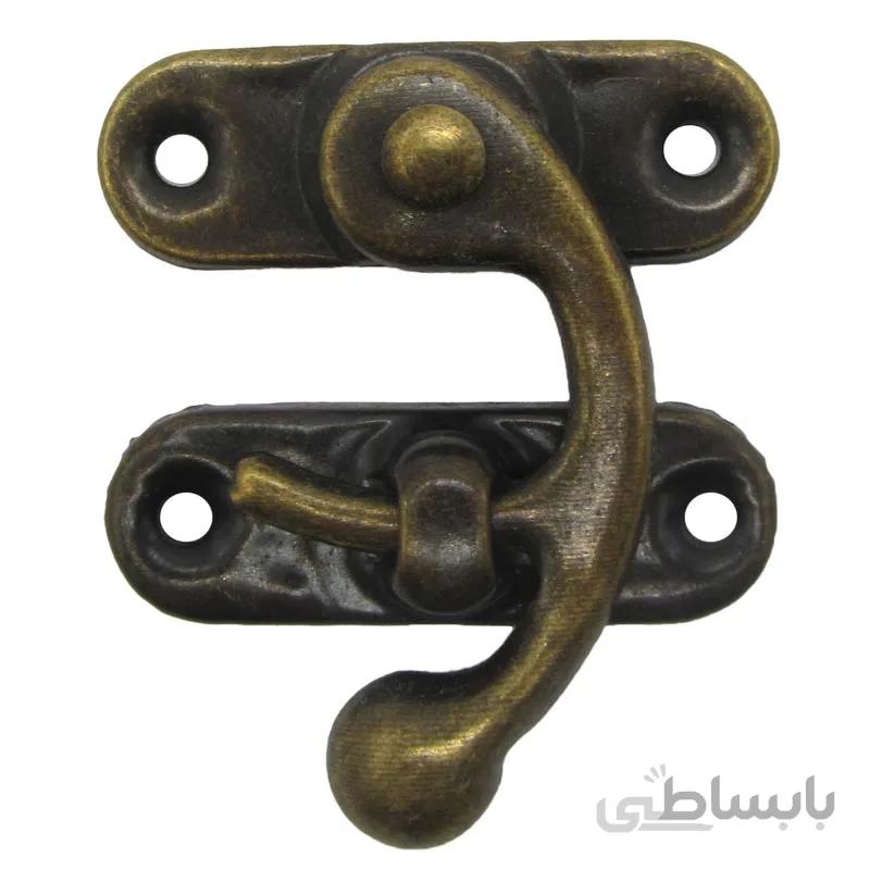 چفت آنتیک کلون دار طول 40 میلیمتر زیتونی