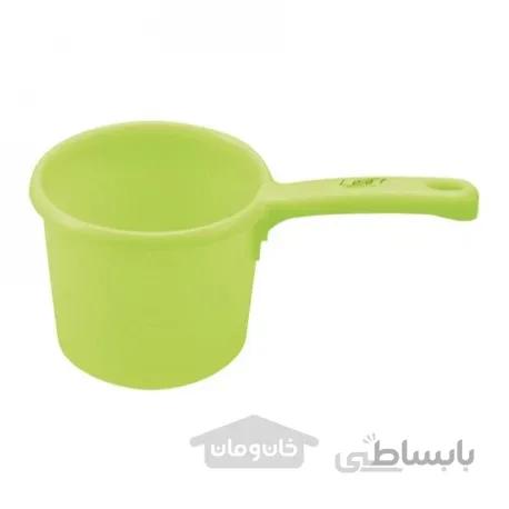 سطل دسته دار پلاستیکی LEAF مخصوص حمام رنگ سبز
