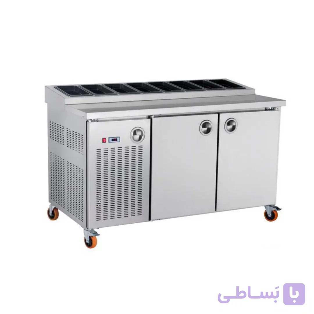 تاپینگ یخچال دار استیل بدون برفک ۱۹۰ آیسان