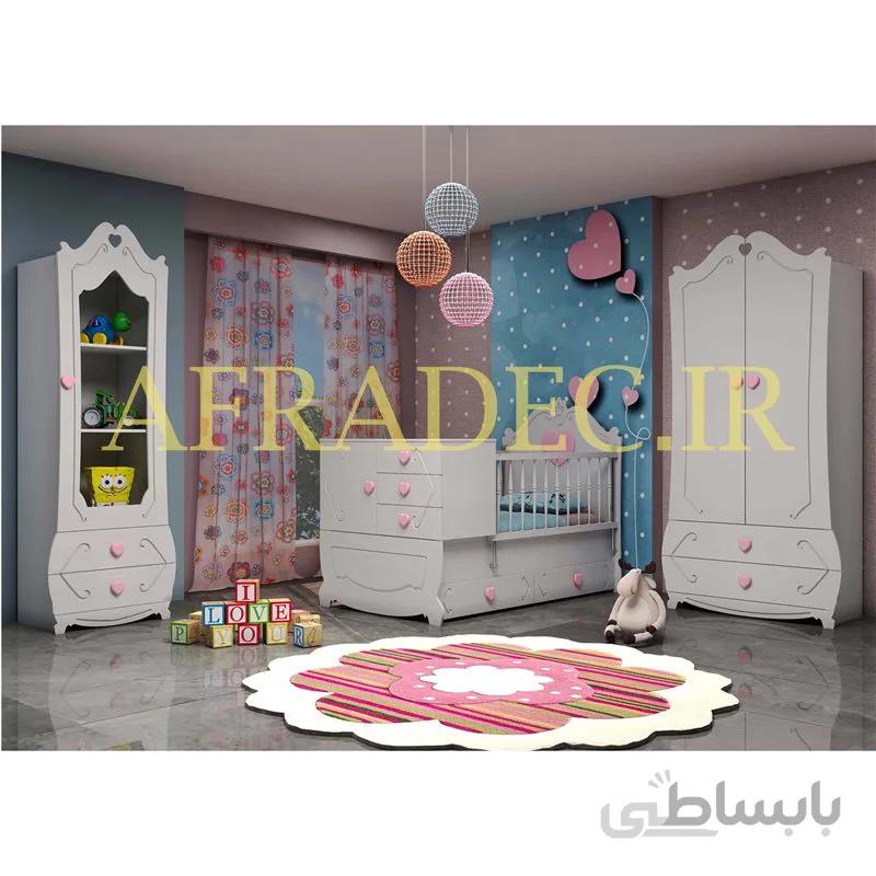 سرویس خواب نوزاد به نوجوان مدل قلب