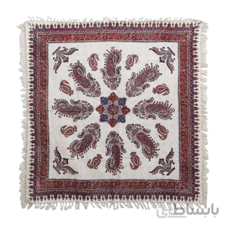 رومیزی قلمکار مربعی ممتاز سایز 120*120 سانتی متر کد s23