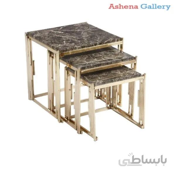 میز عسلی مدل ۵۲۳ مجموعه ۳ عددی