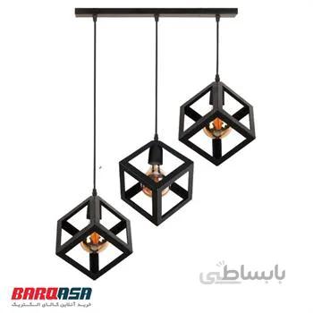 چراغ آویز مکعبی سه شعله خطی اروند