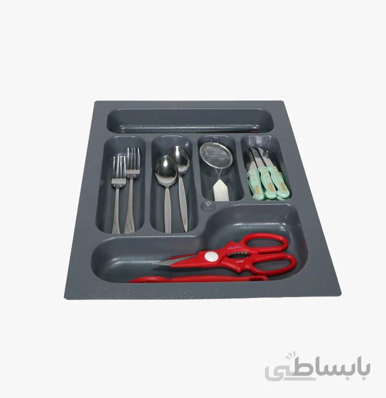 جا قاشقی پلاستیکی طوسی سایز 40