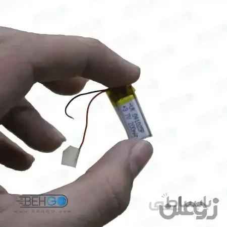 باتری هدفون بلوتوث لیتیومی تک سل 3.7V 200mAh دارای برد محافظ باطری کیفیت بالا 041025p 3.7v 200mah high quality battery