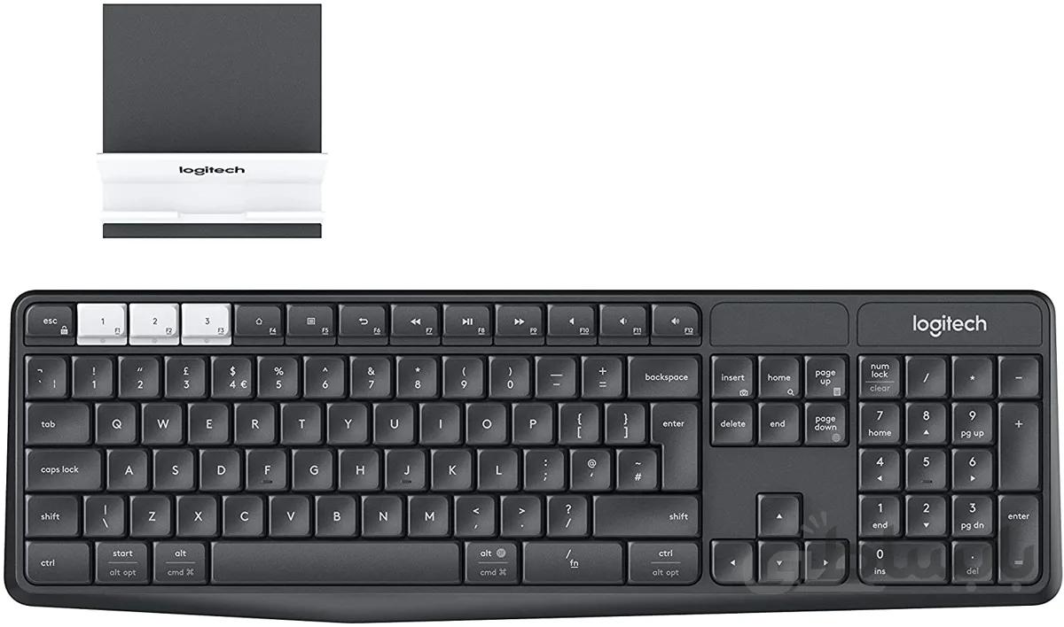کیبورد لاجیتک مدل K375s MULTI DEVICE ا Logitech K375s MULTI-DEVICE Keyboard With Mobile And Tablet Combo Stand