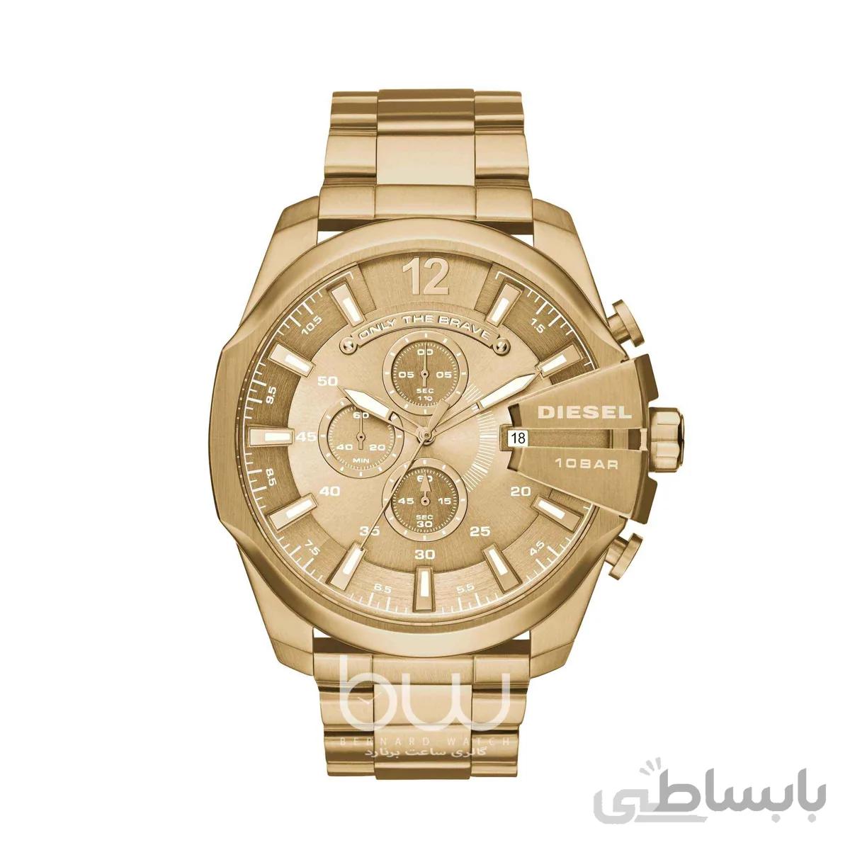 ساعت مردانه دیزل شاخدار / DIESEL Mega Chief DZ-4360 Gold