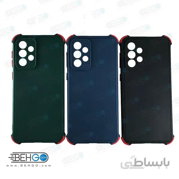 قاب سامسونگ A53 کاور مدل ژله ای دکمه رنگی محکم ضد ضربه با محافظ لنز دوربین گوشی Samsung A53 ا Camera Cover color key Case for Samsung A53