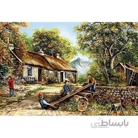 نخ و نقشه تابلو فرش طبیعت کد 47