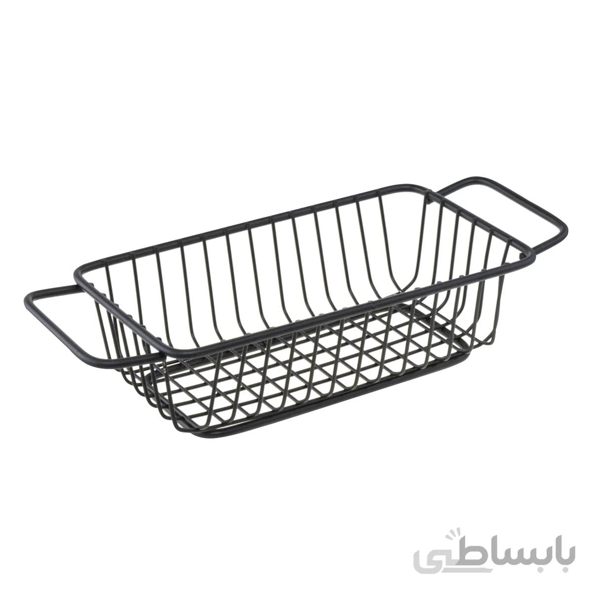 سبد فلزی مشکی مستطیل کد 2105