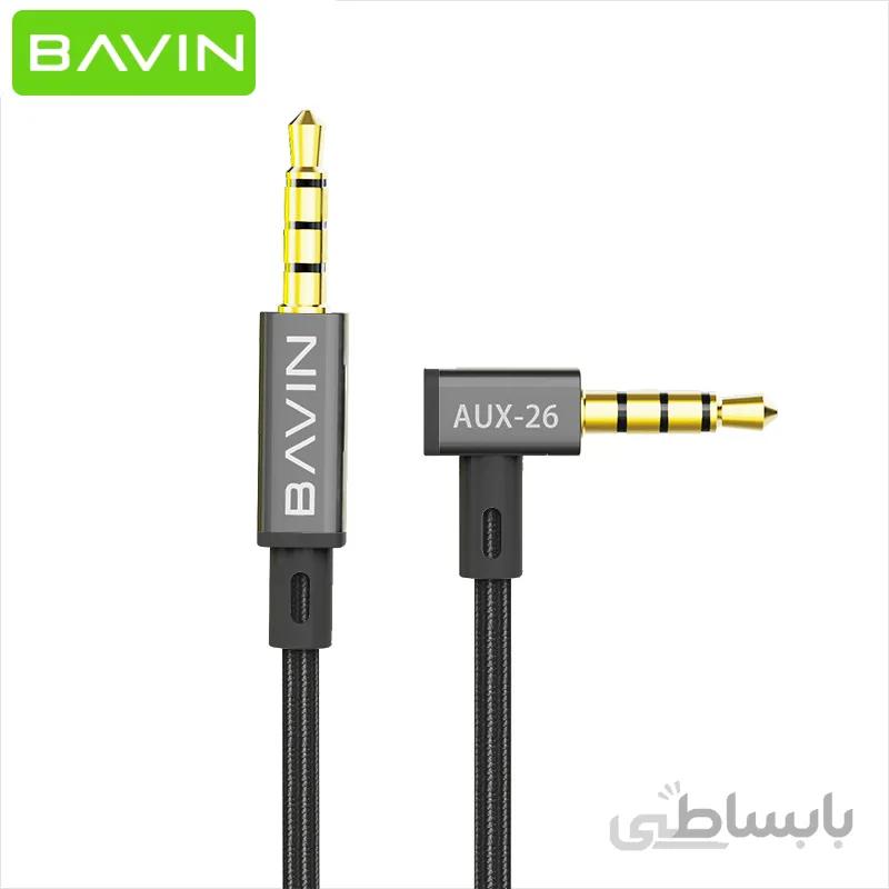 کابل AUX انتقال صدا Bavin Aux26 3.5mm AUX Cable 1m