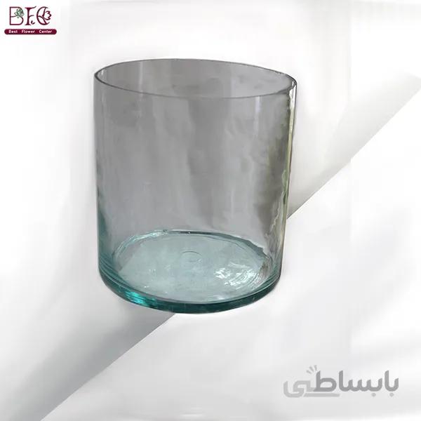 گلدان شیشه ای استوانه ای