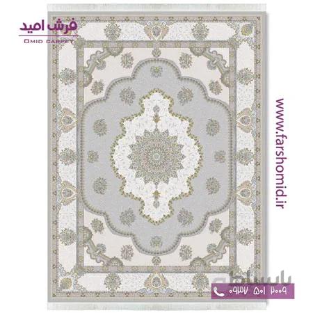 فرش ماشینی 1200 شانه گلبرجسته پارسینه الماسی قالی کشمیر