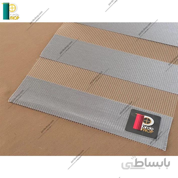 پرده زبرا ساده رنگ طوسی
