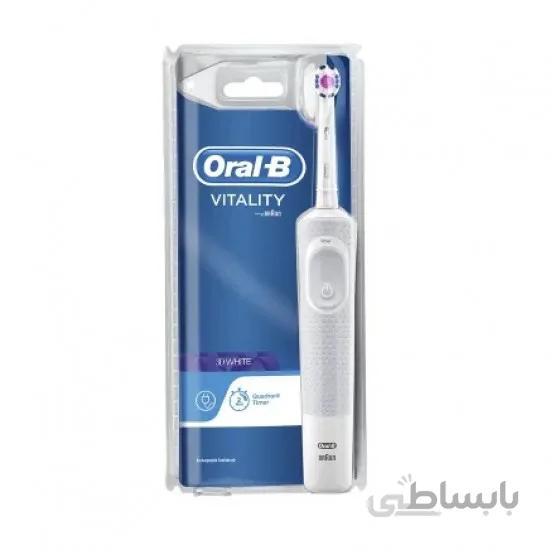 مسواک برقی اورال بی ویتالیتی مدل سفید کننده 3D White رنگ سفید