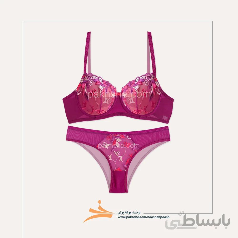 ست تورگاز فنردار سرخابی برند نوشه پوش کد 55077