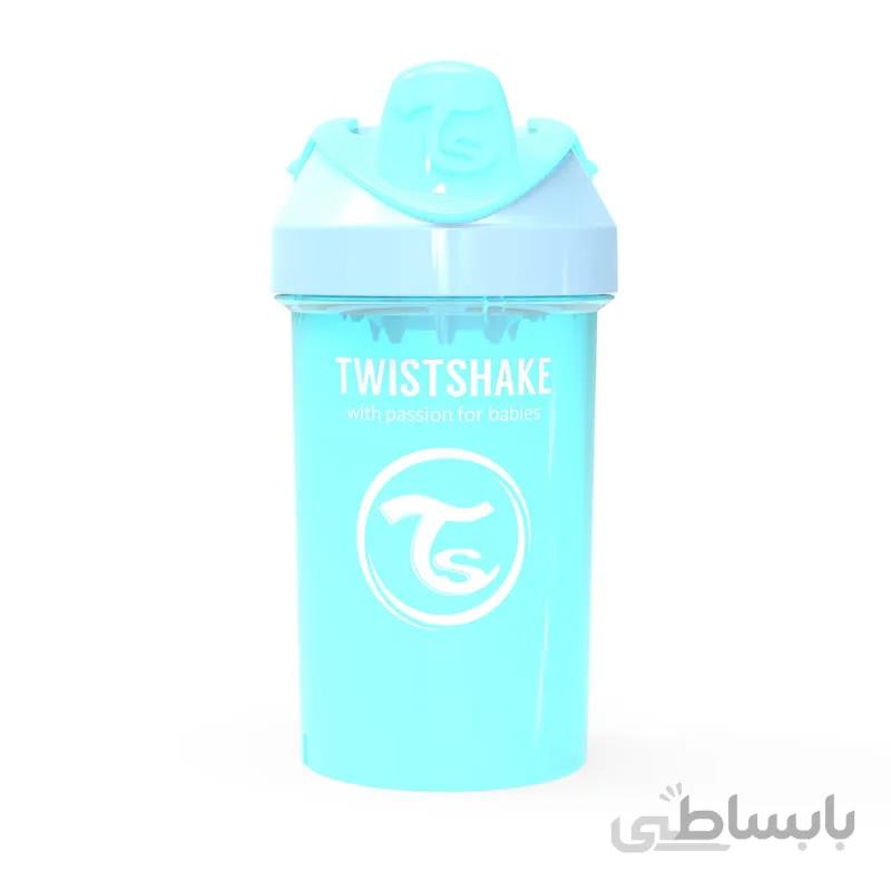 لیوان آبمیوه خوری تویست شیک 300 میل _ آبی پاستل