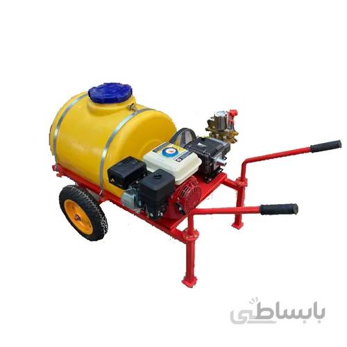 سمپاش فرغونی 100 لیتری 45 بار کامل با 50 متر شیلنگ و لانس