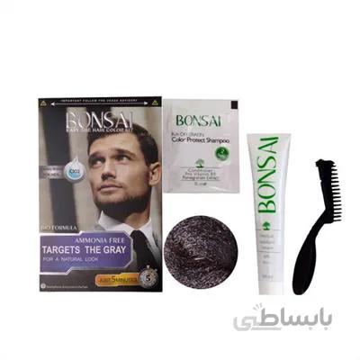 کیت رنگ مو بنسای شماره ۰۲ حجم ۵۰ میلی لیتر رنگ قهوه ای دودی