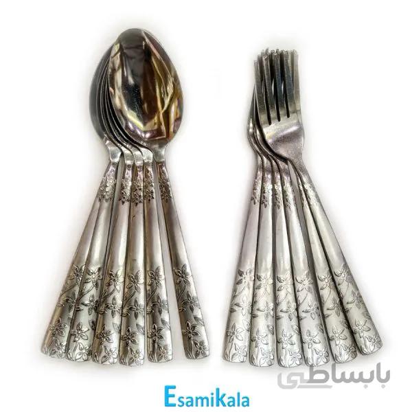 قاشق چنگال مدل بنفشه