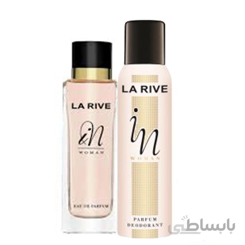 ست عطر و اسپری زنانه لاریو (LA RIVE) مدل این وومن (IN WOMAN) حجم 90 میل