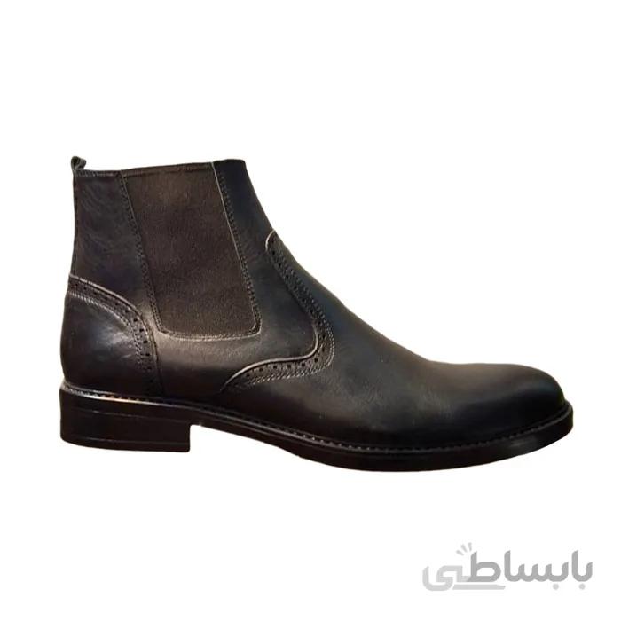 نیم بوت چرم طبیعی مردانه کد 101